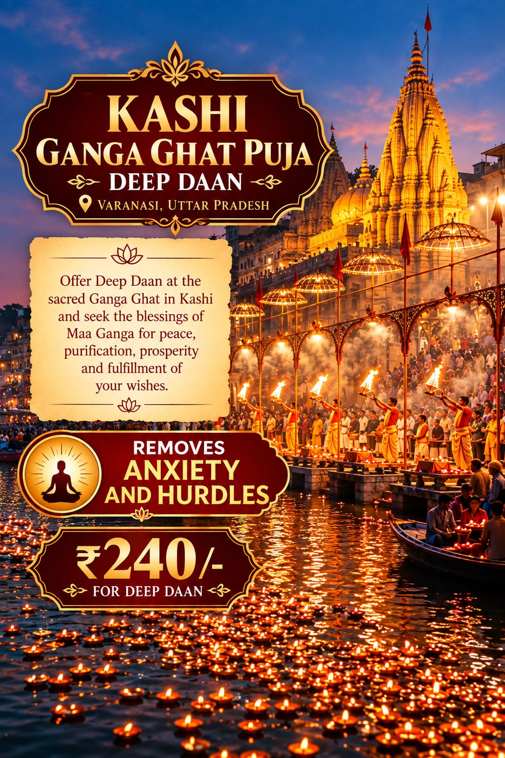 Kashi Ganga Ghat Puja Deep Daan