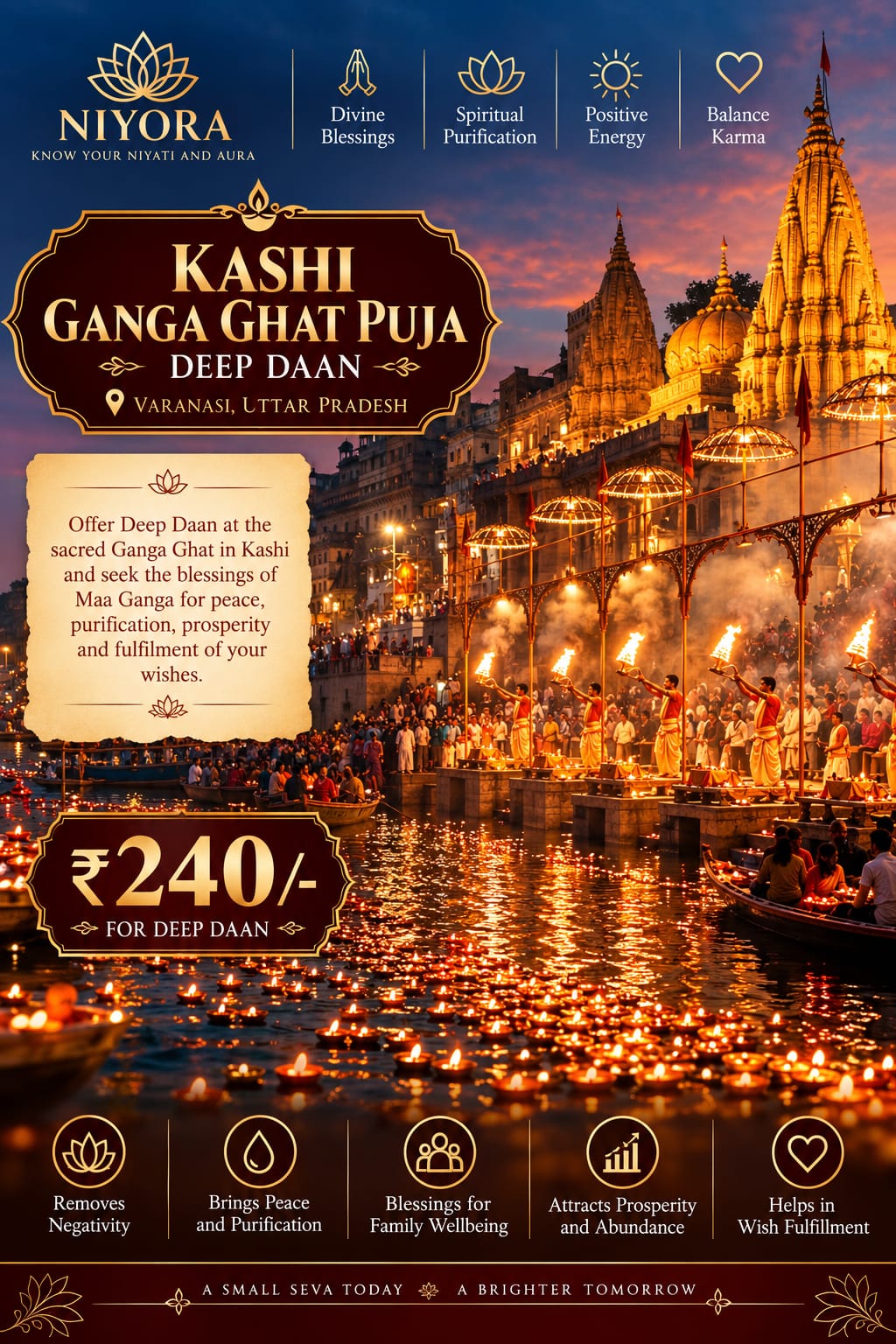 Kashi Ganga Ghat Puja Deep Daan