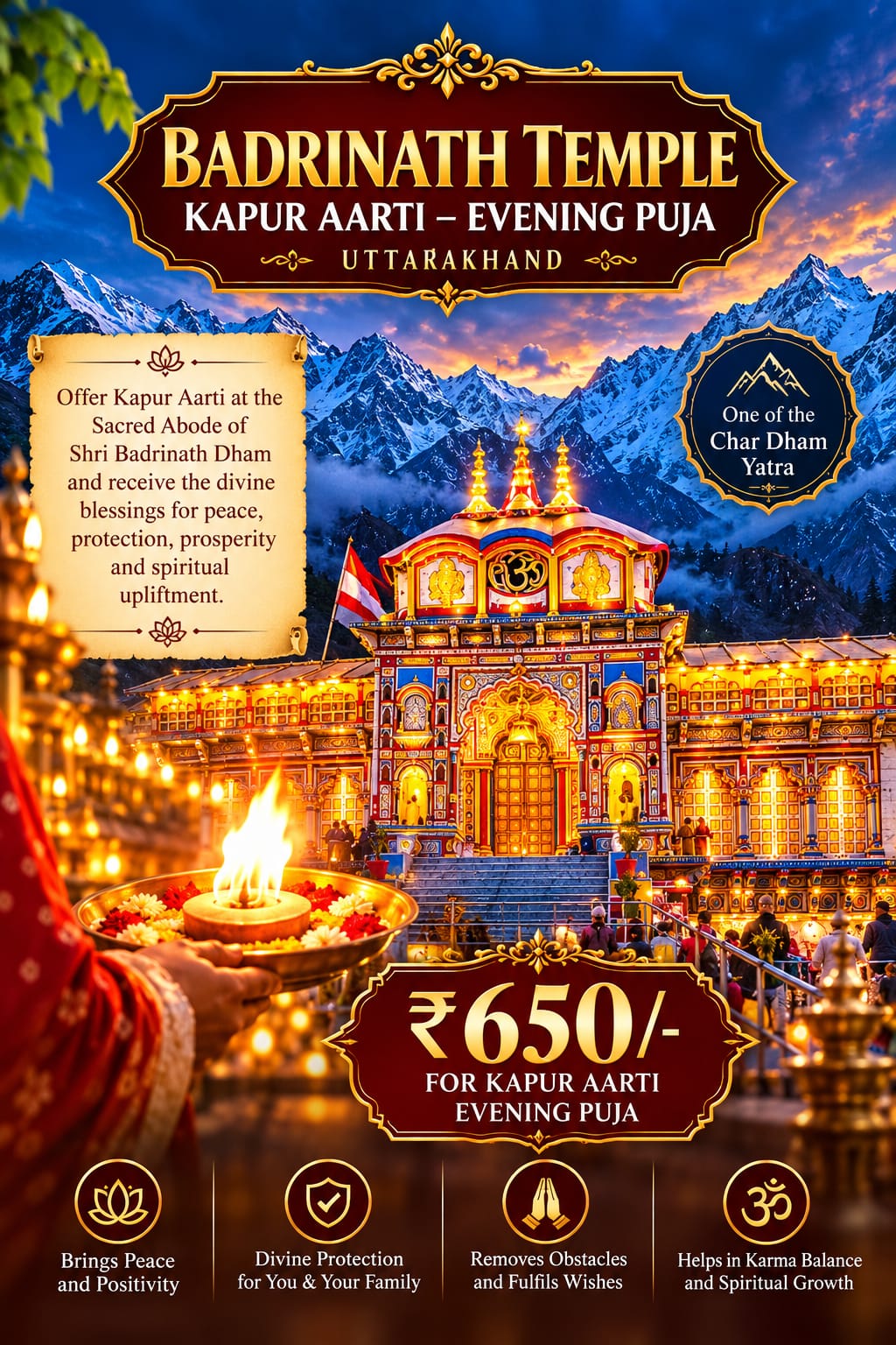 Badrinath Kapur Aarti – Evening Puja